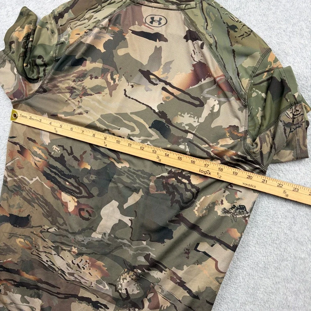 Under Armour Shirt Mens Medium Camo Iso Chill Brush Line Short Sleeve Loose Fit